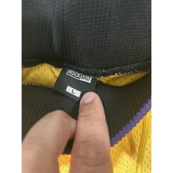 Rock Salt shorts NBA Los Angeles Lakers lookalike shorts size large L - Picture 3 of 6